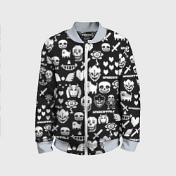 Детский бомбер UNDERTALE PATTERN БЕЛЫЙ