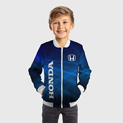 Бомбер детский Honda - Blue, цвет: 3D-белый — фото 2