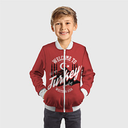 Бомбер детский Турция - Turkey, цвет: 3D-белый — фото 2