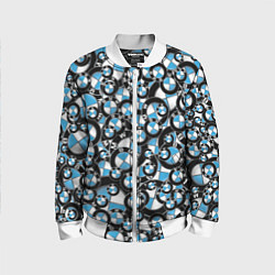 Бомбер детский BMW PATTERN LOGO, цвет: 3D-белый