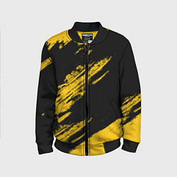 Бомбер детский BLACK AND YELLOW GRUNGE ГРАНЖ, цвет: 3D-черный