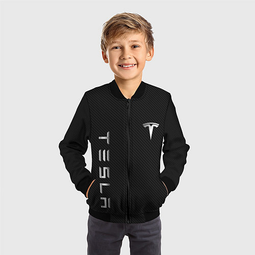 Детский бомбер TESLA - ТЕСЛА КАРБОН И МЕТАЛЛ / 3D-Черный – фото 3