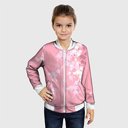 Бомбер детский Цветущая ива, цвет: 3D-белый — фото 2