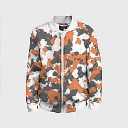 Бомбер детский Orange Camo, цвет: 3D-белый