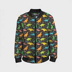Детский бомбер Разноцветные Динозавры
