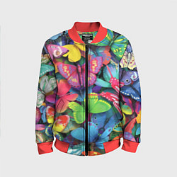 Детский бомбер Стая бабочек Pattern