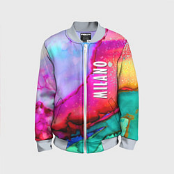 Бомбер детский Milano Fashion pattern, цвет: 3D-серый