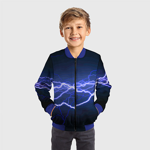 Детский бомбер Lightning Fashion 2025 Neon / 3D-Синий – фото 3