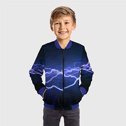 Бомбер детский Lightning Fashion 2025 Neon, цвет: 3D-синий — фото 2