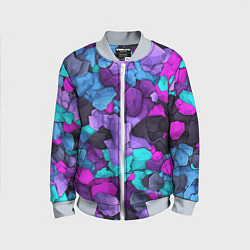 Бомбер детский Магические кристаллы, цвет: 3D-серый