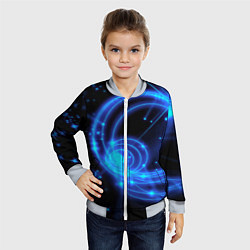 Бомбер детский Неоновый космос Neon space, цвет: 3D-серый — фото 2