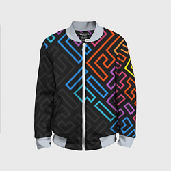 Бомбер детский НЕОНОВЫЕ ФИГУРЫ НЕОН, цвет: 3D-серый