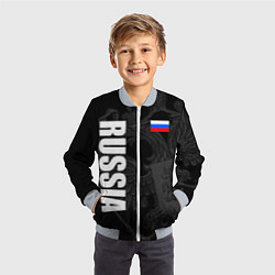 Бомбер детский RUSSIA - BLACK EDITION, цвет: 3D-серый — фото 2