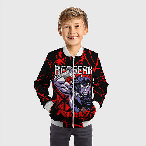 Детский бомбер БЕРСЕРК BERSERK GUTS / 3D-Белый – фото 3