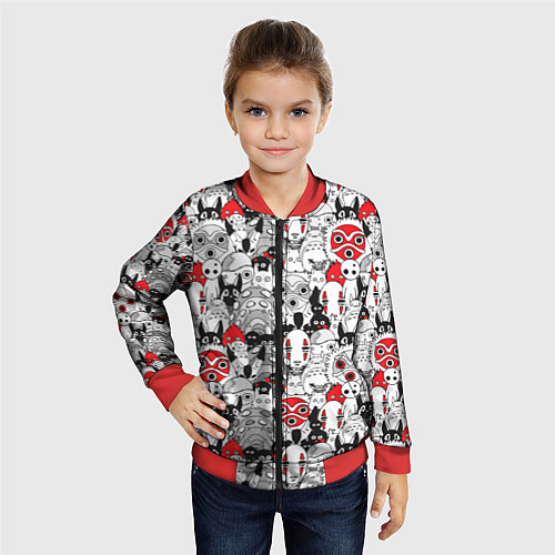 Детский бомбер Studio Ghibli Stars / 3D-Красный – фото 4