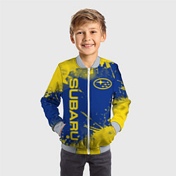 Бомбер детский SUBARU - СУБАРУ БРЫЗКИ КЛАССИЧЕСКИЕ, цвет: 3D-серый — фото 2