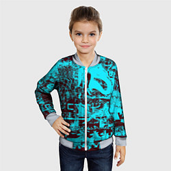 Бомбер детский БИРЮЗОВАЯ ПАЛИТРА ЦВЕТА, цвет: 3D-серый — фото 2