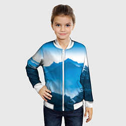 Бомбер детский Горы Лес, цвет: 3D-белый — фото 2