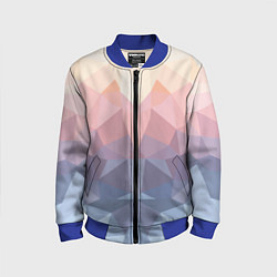 Бомбер детский Полигональная свежесть 2022, цвет: 3D-синий