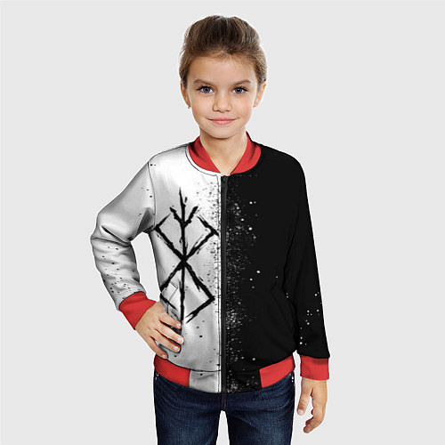 Детский бомбер КЛЕЙМО ЖЕРТВЫ ЧБ БЕРСЕРК / 3D-Красный – фото 4