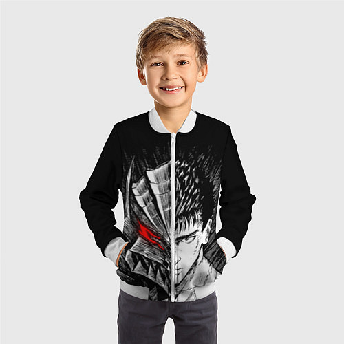 Детский бомбер БЕРСЕРК ГАТС И ДОСПЕХИ / 3D-Белый – фото 3
