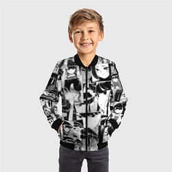 Бомбер детский Komi san pattern, цвет: 3D-черный — фото 2