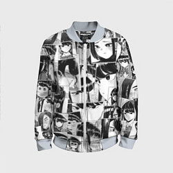 Бомбер детский Komi san pattern, цвет: 3D-серый