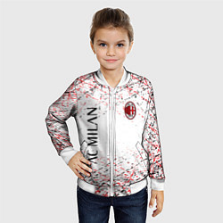 Бомбер детский Ac milan logo, цвет: 3D-белый — фото 2