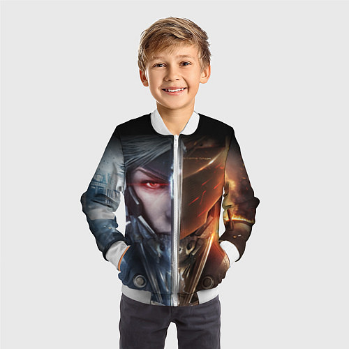 Детский бомбер METAL GEAR RISING САМУРАЙ / 3D-Белый – фото 3