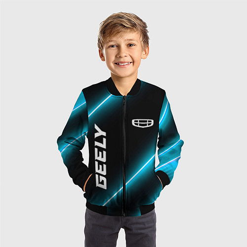 Детский бомбер Geely Неоновые Лампы / 3D-Черный – фото 3