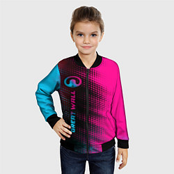 Бомбер детский Great Wall Neon Gradient FS, цвет: 3D-черный — фото 2