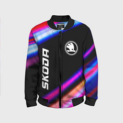 Бомбер детский Skoda Speed Lights, цвет: 3D-черный