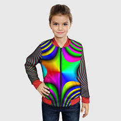 Бомбер детский Радужная звезда, цвет: 3D-красный — фото 2