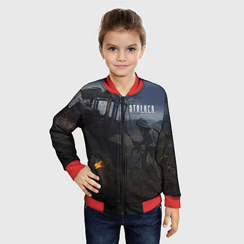 Детский бомбер STALKER Одиночка Нашёл Артефакт / 3D-Красный – фото 4