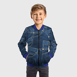 Бомбер детский Джинсовка jeans, цвет: 3D-синий — фото 2