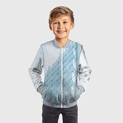 Бомбер детский Абстрактный стеклянный мир, цвет: 3D-серый — фото 2