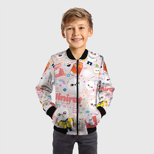 Детский бомбер Skzoo Jinniret pattern cartoon avatar / 3D-Черный – фото 3