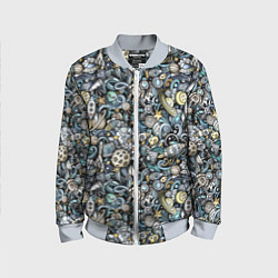 Бомбер детский Космонавт, ракета и планета, цвет: 3D-серый