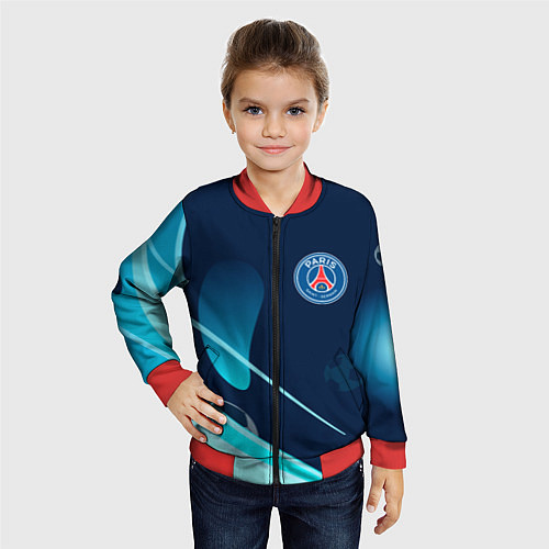 Детский бомбер Фк псж абстракция / 3D-Красный – фото 4