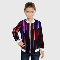 Бомбер детский Метеоритный дождь, цвет: 3D-белый — фото 2