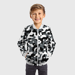 Бомбер детский Камуфляж Concrete Jungle, цвет: 3D-белый — фото 2