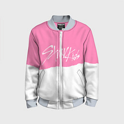 Детский бомбер Stray Kids pink and white