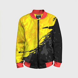 Бомбер детский Black and yellow, цвет: 3D-красный