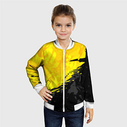 Бомбер детский Black and yellow, цвет: 3D-белый — фото 2