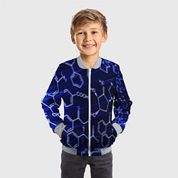 Бомбер детский Графическая химия, цвет: 3D-серый — фото 2