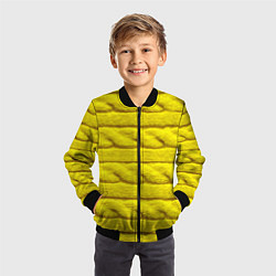 Бомбер детский Жёлтый свитер - Осень-Зима 2028, цвет: 3D-черный — фото 2