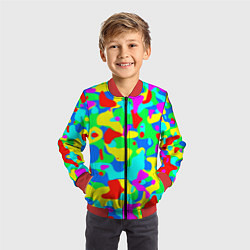 Бомбер детский Форма маляра - кляксы, цвет: 3D-красный — фото 2