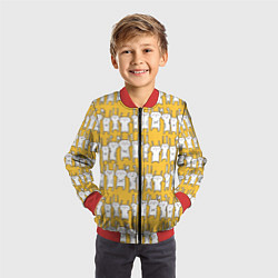 Бомбер детский Милое семейство кроликов, цвет: 3D-красный — фото 2