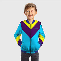 Бомбер детский FIRM как в 80х, цвет: 3D-синий — фото 2