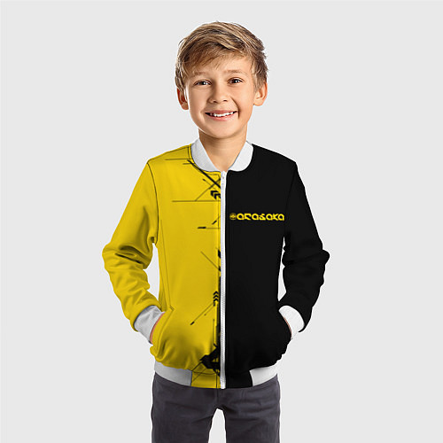 Детский бомбер Arasaka corporation / 3D-Белый – фото 3